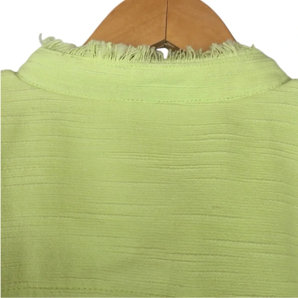 BANANA REPUBLIC BNWT Neon Citron Cropped Blazer Jacket Size 2 -- BNWT